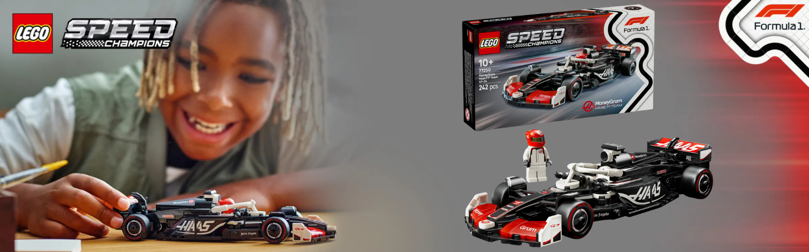 LEGO Speed Champions Mașina de curse MoneyGram Haas F1 Team VF-24